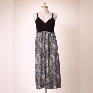 Avenue Black Dress with Paisley Design